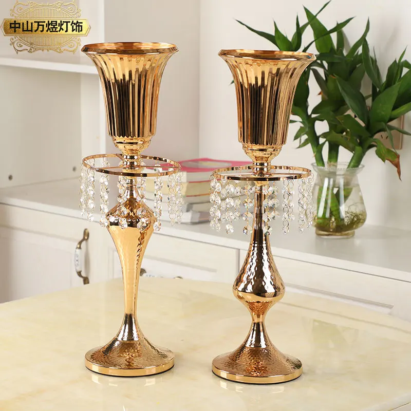 10pcs Wedding road guide venue layout supplies metal iron trumpet vase wedding flower decoration
