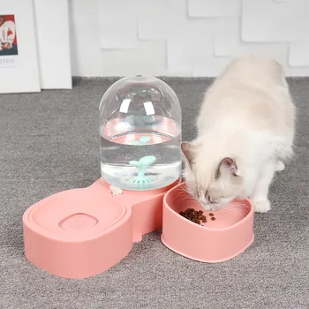 

2L Pet Bowls Food Automatic Feeder Fountain Water Drinking for Cat Dog Kitten Feeding Container Pet Supplies