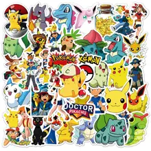 

Pokemon Stickers 50 Pcs Waterproof Anime Sticker Not Repeating Laptop Stationery Cute Skateboard Refrigerator Water Cup Stickers