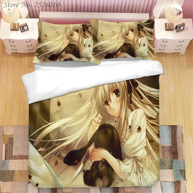 Transform your bedroom with the Anime Yosuga No Sora 3D Printed Bedding Set, bringing your favorite anime characters to life.