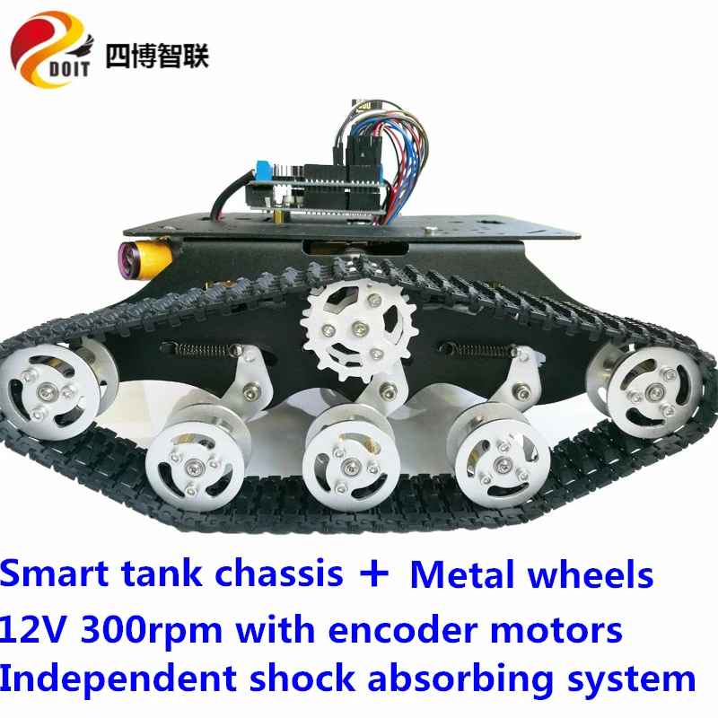 SZDOIT wifi/Bluetooth управление Автоматическое отслеживание инфракрасное препятствие избегания двухслойный отслеживаемый Танк шасси комплект для Arduino