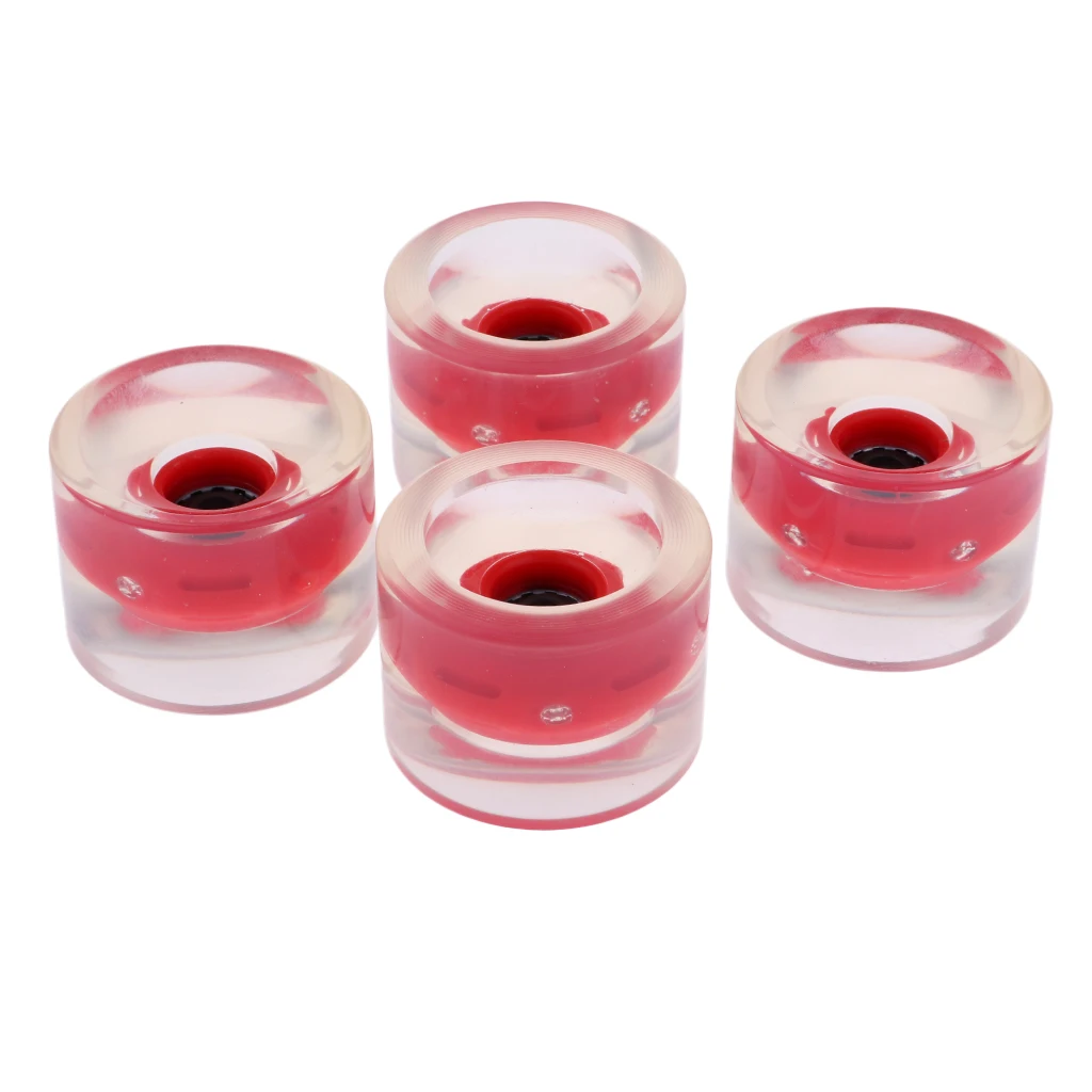 4pcs 70mm Light Up Skateboard Longboard Wheels Glow At Night 78A