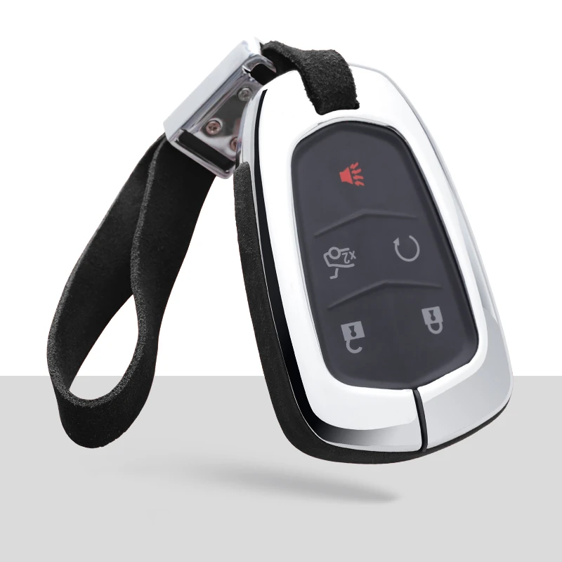B-black keychain 2 Автомобильные аксессуары, цинковый сплав+ замшевый мех, защитный чехол для автомобильного ключа, брелок для Cadillac, чехол для автомобильного ключа, ATS-L, CT6, CTS, XTS, XT5, SRX, брелок - Название цвета: B-black keychain 2