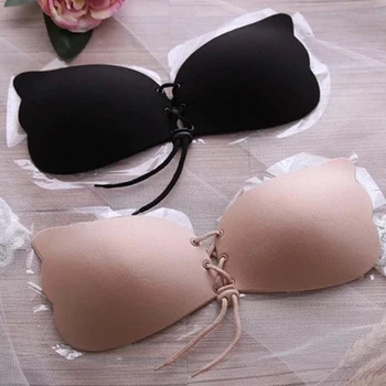 

2020 one yona Seamless Wireless Adhesive Silicone Invisible Push Up Bra Chest Paste Thick Drawstring Anti-Slip Milk Paste