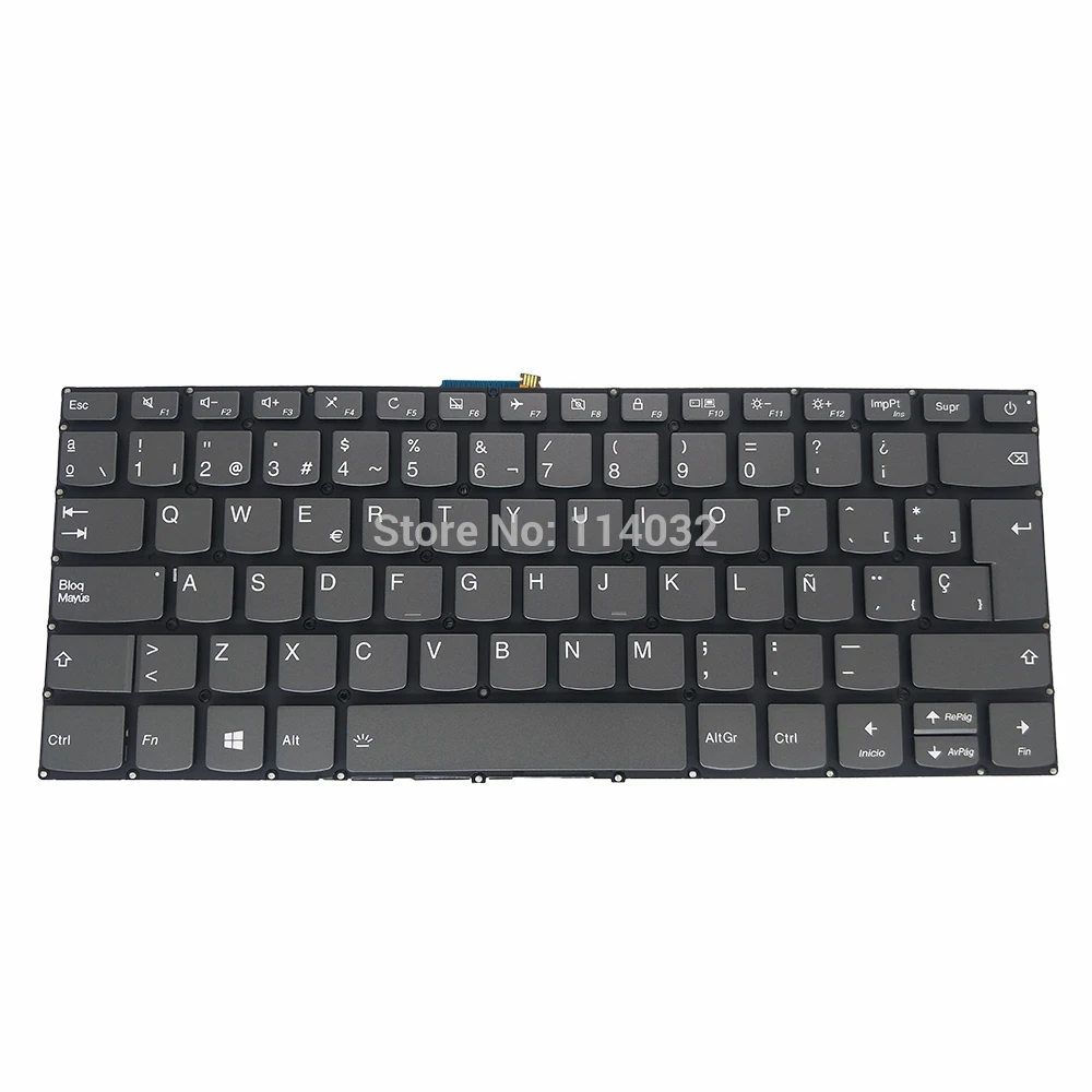 Сменная клавиатура с подсветкой клавиатуры для Lenovo 320 14IKB IdeaPad 14 IKB 14IAP 14AST 14ISK SP испанская серая KB PC4CPB
