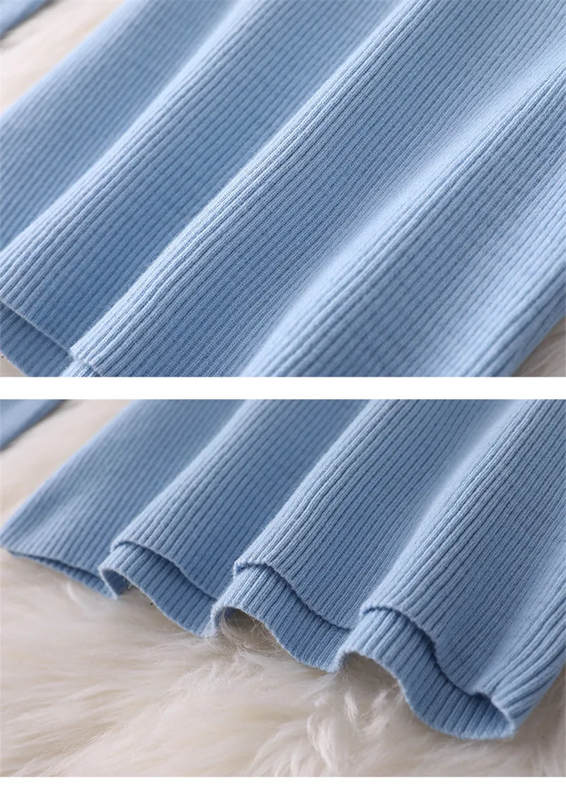 Top Brand Designer Women Sweater Skirt 2Pcs Set 2019 Autumn Winter High Neck Knit Top+Plaid Skirt Suit Set Lady Twinset