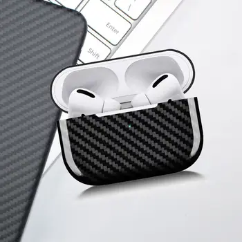 

100% For Apple Airpod Pro Real Carbon Fiber and Kevlar Material 0.6mm Thin Slim Full Body Skin Protective Shell Case Cover
