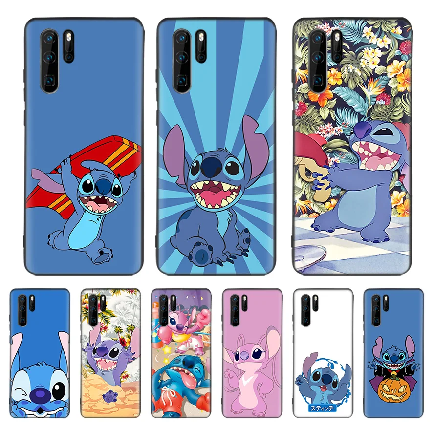Disneys Stitchs милый черный чехол для телефона huawei mate 30 20 10 P30 P20 P10 Pro Lite P Smart Z роскошный Coque Shell