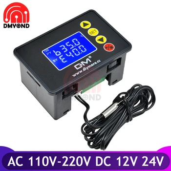 

AC 110V-220V DC 12V 24V 1.37" LCD Display Temperature Humidity Controller Thermostat Module Incubator Thermal Control Hygrometer