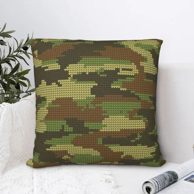 Camouflage #9 Square Pillowcase Cushion Cover: A Perfect Blend of Elegance and Quirkiness