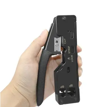 

Network Crimper Cable Stripping Plier Stripper 5/6/7 Types of Crystal Head