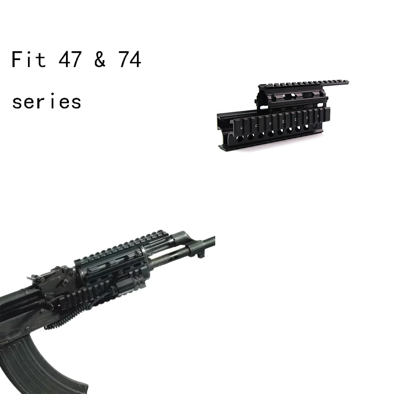 

Tactical Universal Quad Picatinny Rail Mount Handguard Side For AK 47 74 with 12pcs Cover Airsoft Hunting Shooting Caza