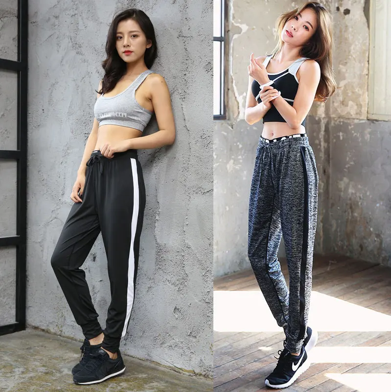 

2018 Spring And Summer High Waist Yoga Pants Loose-Fit Quick-Dry Ultra-stretch Casual Trousers Running Harem Athletic Pants