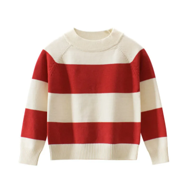 

2020 Autumn 2-8y children knitted sweaters autumn and winter pullovers o-neck cotton kids clothing causal boys and girls clothes