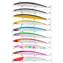 

40% Discounts Hot! Simulation Fish Long Fishing Lure Crankbaits Hooks Minnow Hard Baits Tackle Tool