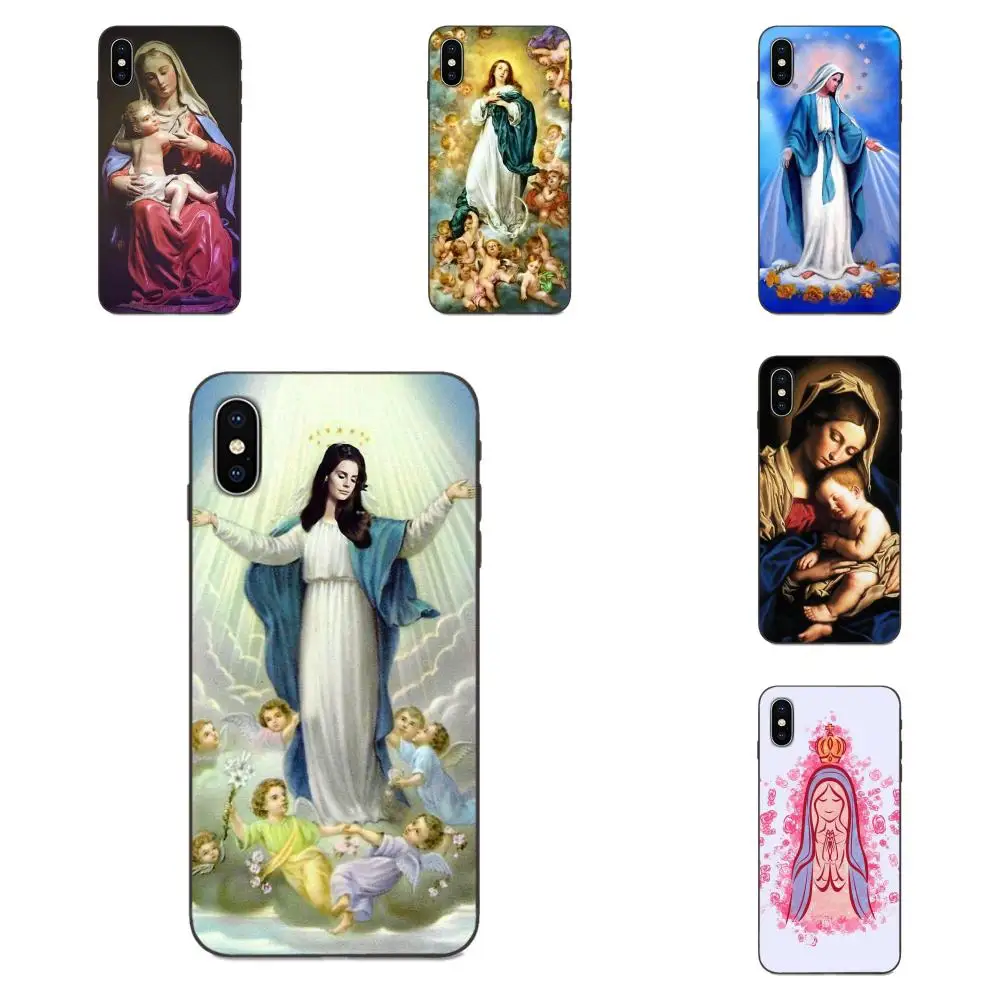 

Statue Virgin Maria Back Phone Case For Apple iPhone X XS Max XR 4 4S 5 5S SE 6 6S 7 8 Plus
