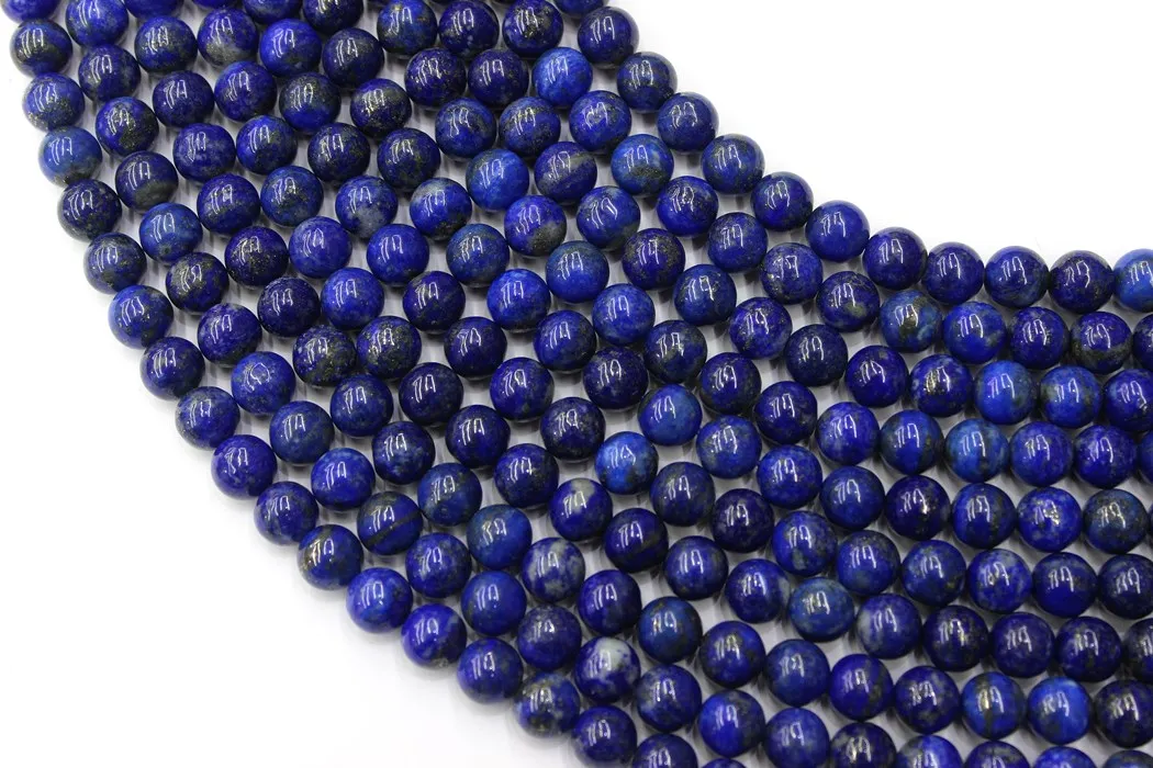 Натуральные круглые бусины A + Lapis Lazuli нитка 6/8/10 мм для изготовления ювелирных изделий сделай сам ожерелья