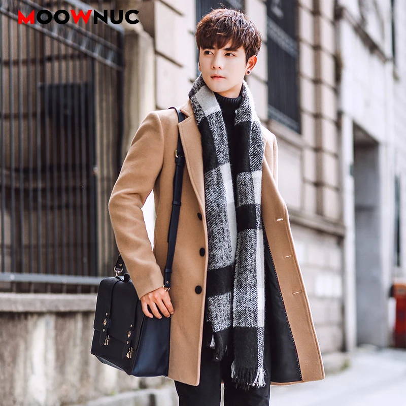 Wool Blend Men's Coat Woollen Overcoat Winter Autumn Men Coat Fashion Brand Clothing Lined Warm Woolen Overcoat Male MOOWNUC 5XL Wool Blend Men's Coat Woollen Overcoat Winter Autumn Men Coat Fashion Brand Clothing Lined Warm Woolen Overcoat Male MOOWNUC 5XL
