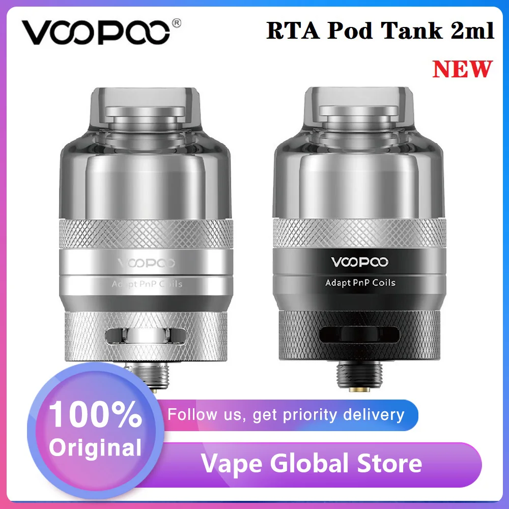 Оригинальный резервуар VOOPOO RTA Pod картридж 2 мл и двойной Впускной распылитель для