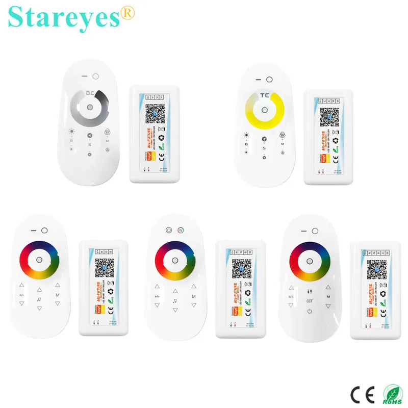 

WiFi Tuya Smart 2.4G RF Remote Controller Alexa Google Home Voice DC5-24V Warm white Dimmer CCT RGB RGBW RGBCCT LED Strip APP