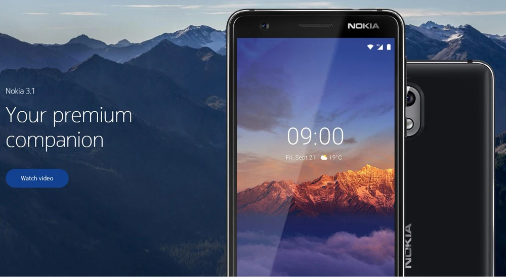 Мобильный телефон Nokia 3,1 Android ONE 3 ГБ 32 ГБ 4G FDD LTE 5," 18:9 HD+ MT6750 Восьмиядерный 8 Мп+ 13 МП OTA 2990 мАч