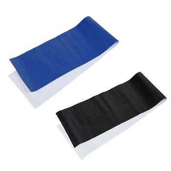 

2 Roll 30Cm X 152Cm High Glossy 5D Carbon Fiber Car Wrapping Vinyl Film Motorcycle Car Stickers Accessories, Black & Deep Blue