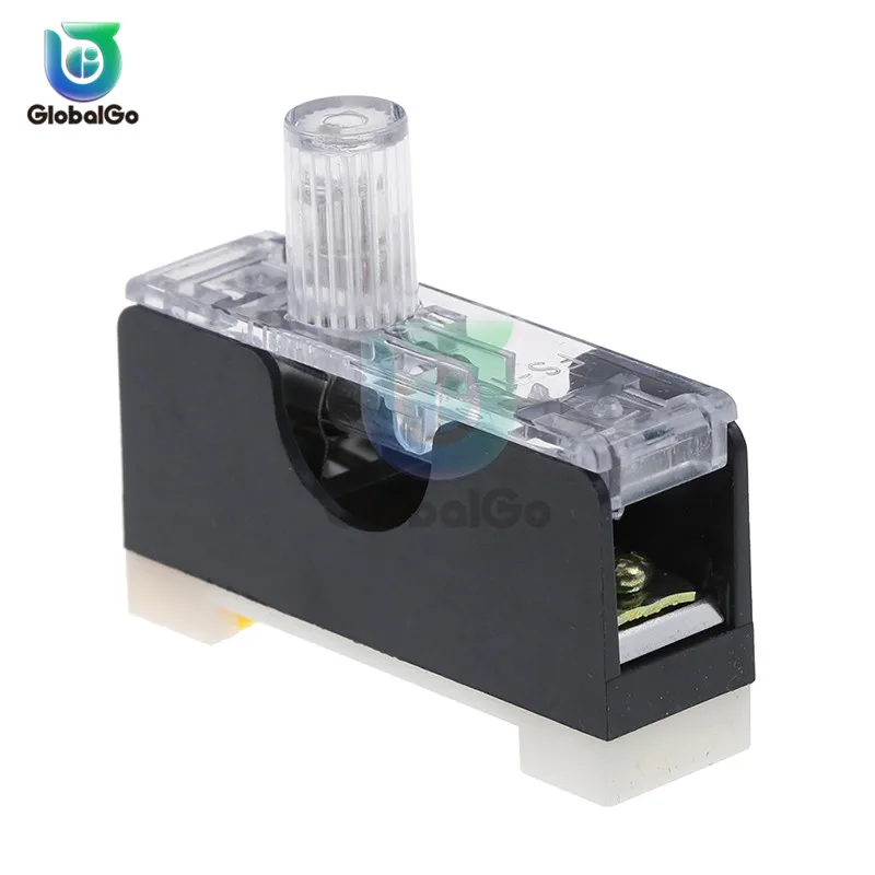 

10pcs/Lot 6*30mm Auto Car Fuse Socket With Indicator Light DIN RAIL Mounted Fuse FS10110A