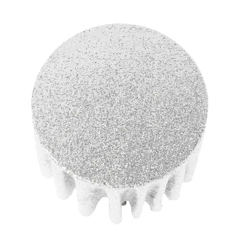 Серебристый 47Inch / 120cm Sparkle Round Sequin Embroidered Tablecloth Table Cover For Wedding Party Banquet Event Dining Table Cloths Cover - Цвет: Серебристый