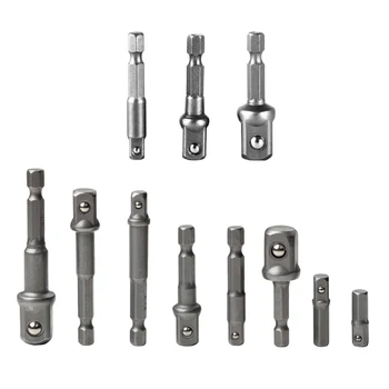 

1PC-3PC Socket Extension Bit Adaptor Set Hex Shank Wrench Drive Power Drill Socket Adapter Screwdriver Tool Heads 1/4 3/8 1/2