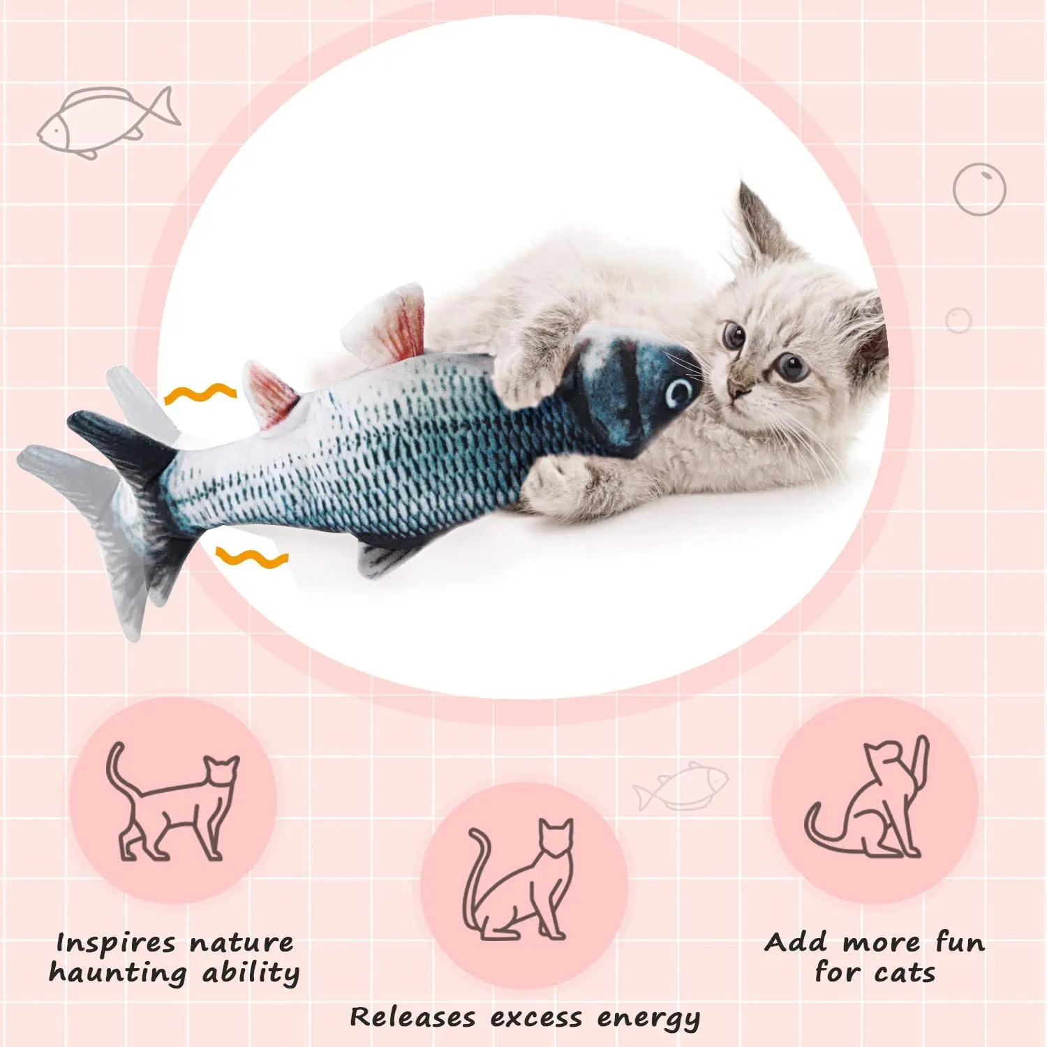 Realistic Plush Simulation Electric Doll Fish Dancing Moving Fish Funny