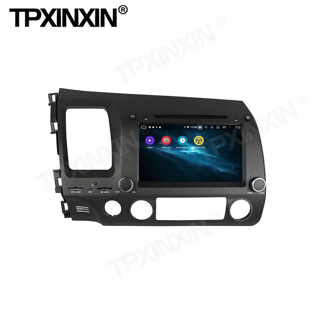 128G Carplay Car Radio 2 Din Stereo Receiver Android 10 For Honda Civic 2006-2009 2010 2011 GPS Player Audio Recorder Head Unit