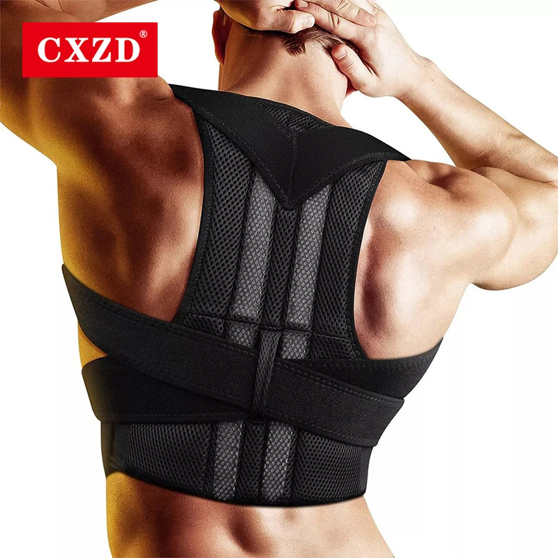 

CXZD New Spine Posture Corrector Back Support Belt for Men Women Shoulder Brace Adjustable Clavicle Spine Lumbar Correction