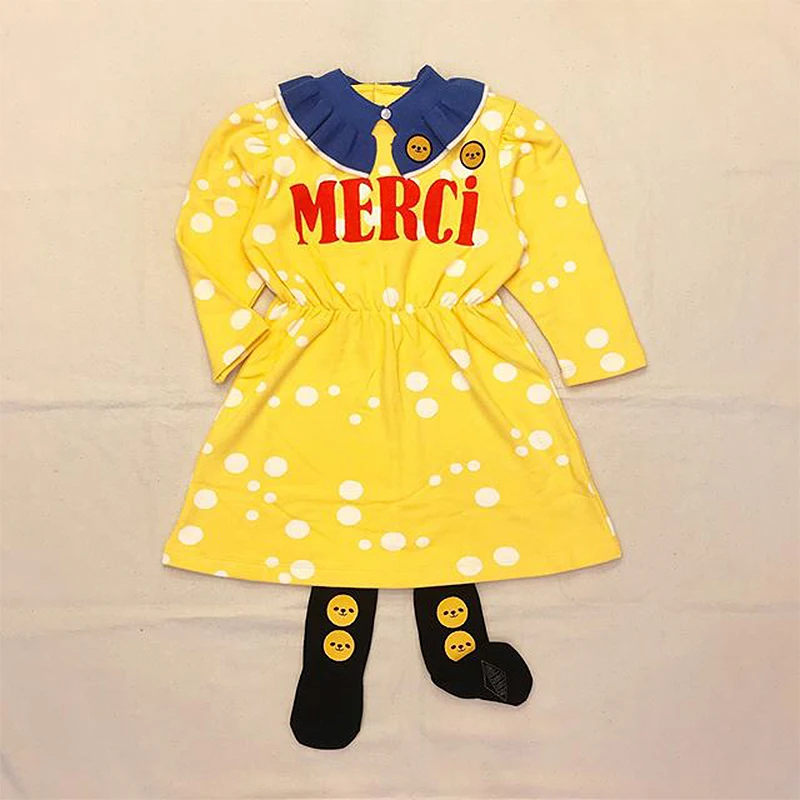 Najtaniej 2019 marka maluch dziewczyna sukienka na jesień koreański dziecko piękny z długim rękawem sukienka Bebe De Pi * Cute Little Girl Clothes Winter