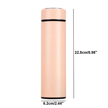 

New 500ml Intelligent Temperature Display Insulate Thermoses Strainer Mug Tea Coffee Cup Thermal Bottle Vacuum Flask Stainless S
