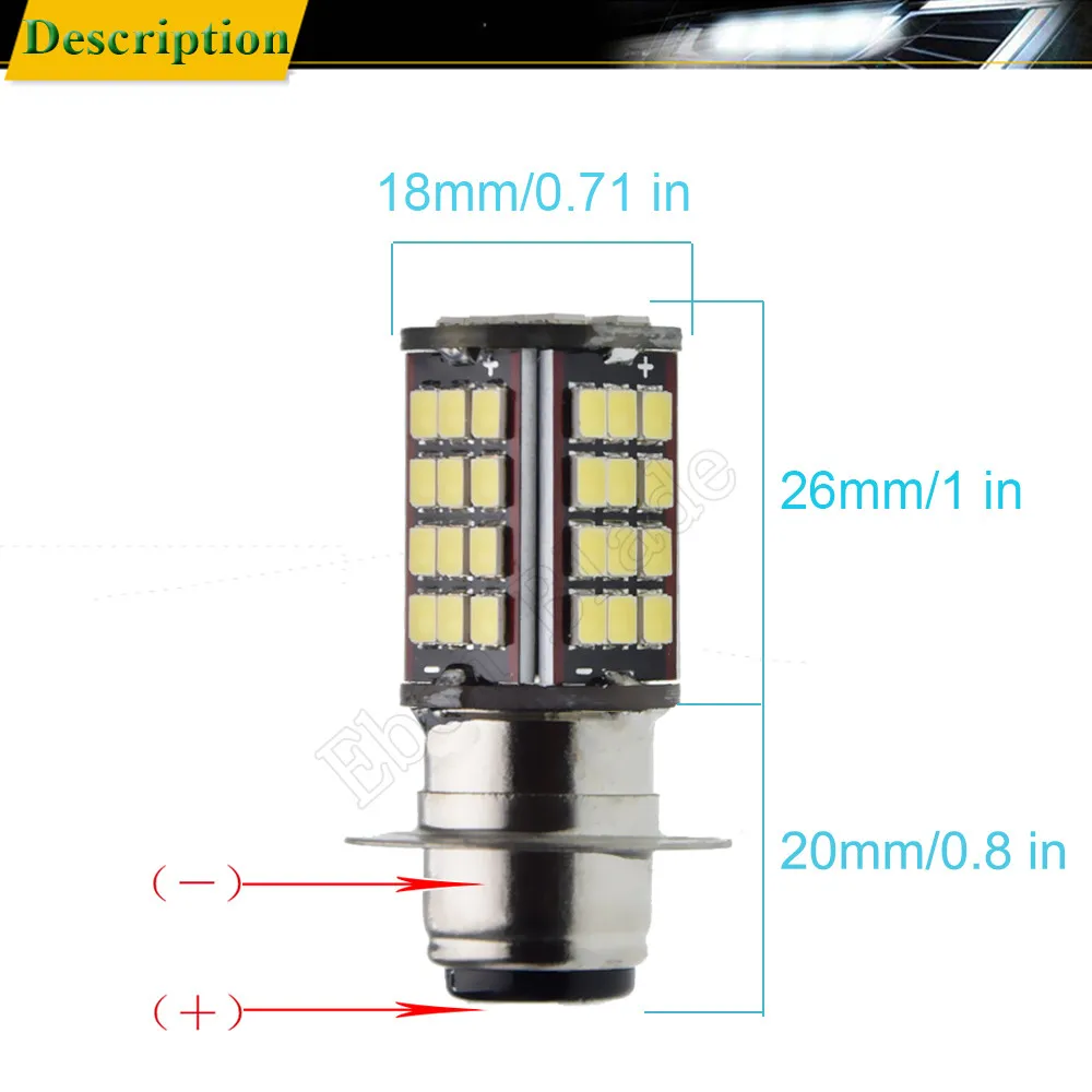 P15D H6M светодиодный мотоциклетный головной светильник P15D-25-1 56 SMD 2835 PX15D T19 туман светильник фары головного лампа 6 в, 12 В, 24 В постоянного тока 30 В постоянного тока