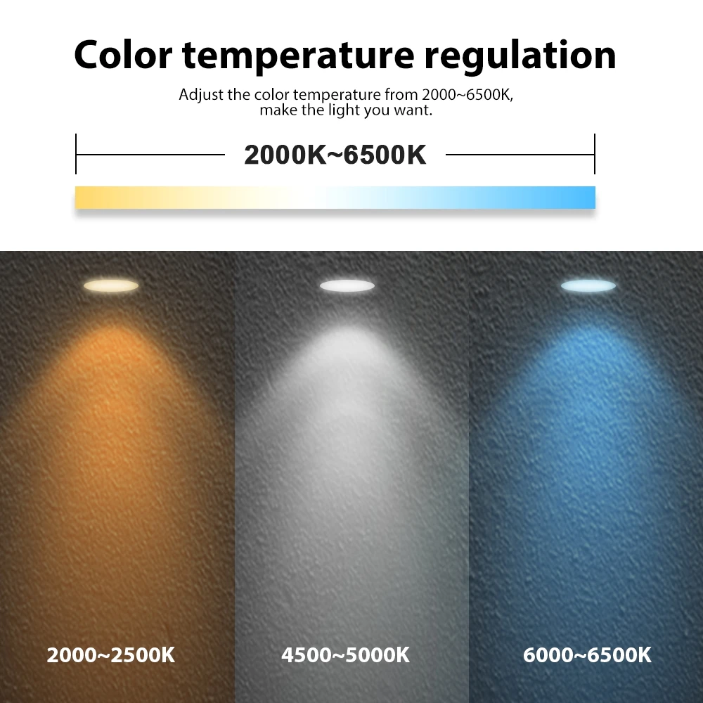 GLEDOPTO zigbee smart downlight plus RGB+CCT 6W/9W/12W light  work with zigbee hub, echo Voice control wall switch remote  LED