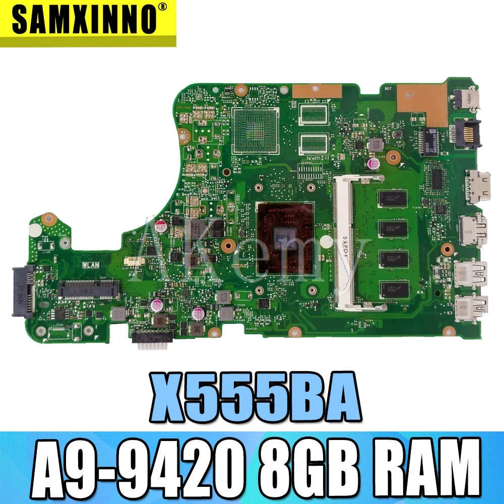X555QG материнская плата для For AsusX555QA X555BA X555Q X555B ноутбука Тест ОК A9-9420 8 Гб RAM |