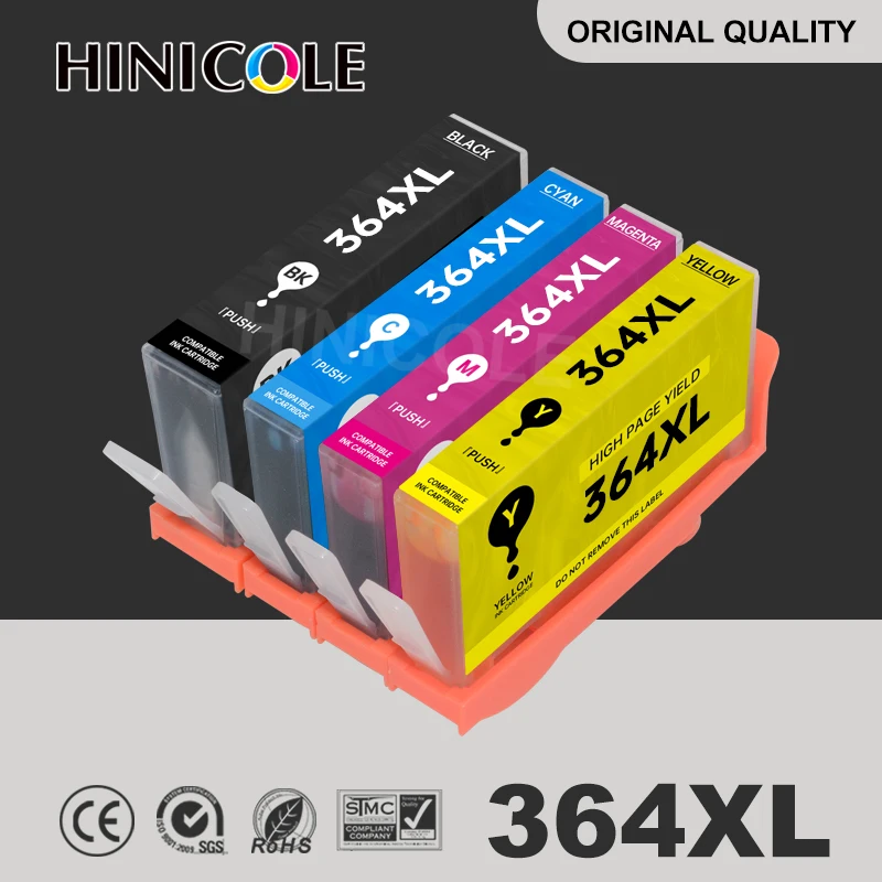 HINICOLE 364 XL Cartridge Replacement for HP HP364 Ink Cartridges 6510 6512 6515 6520 6525 7510 7515 7520 B010a B110a | Компьютеры и