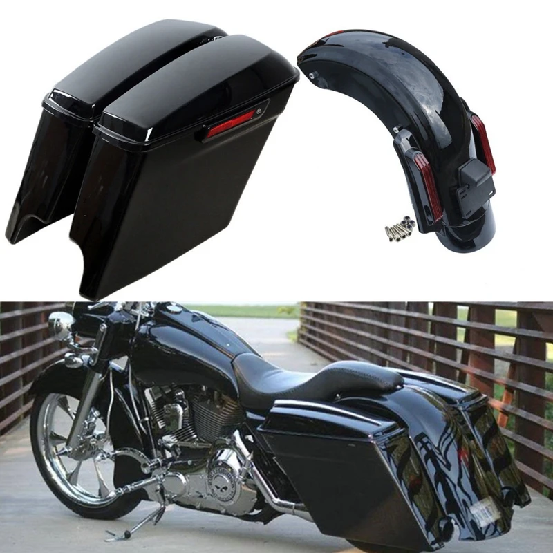 stretched bolsas and fender for street glide