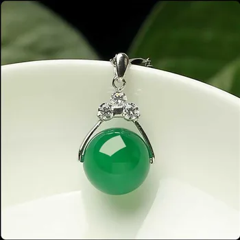 

Pure natural year of birth transfer pearl necklace jade girl Pendant