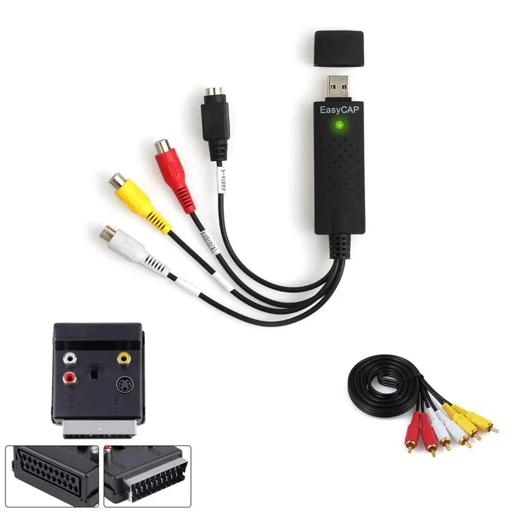USB2.0 конвертер VHS в DVD Конвертация аналогового видео цифровой формат аудио запись