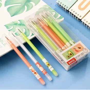

Erasable Gel Pens Cute Kawaii Fruit/Animal Gel Pens Black/Blue Ink Refills - Kawaii Stationary Office School Supplies