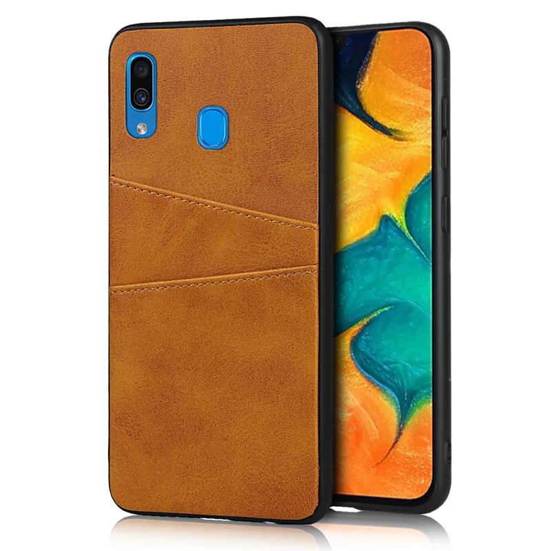 Чехлы на заднюю панель с отделениями для карт Samsung Galaxy A30 A20 защитный облегающий