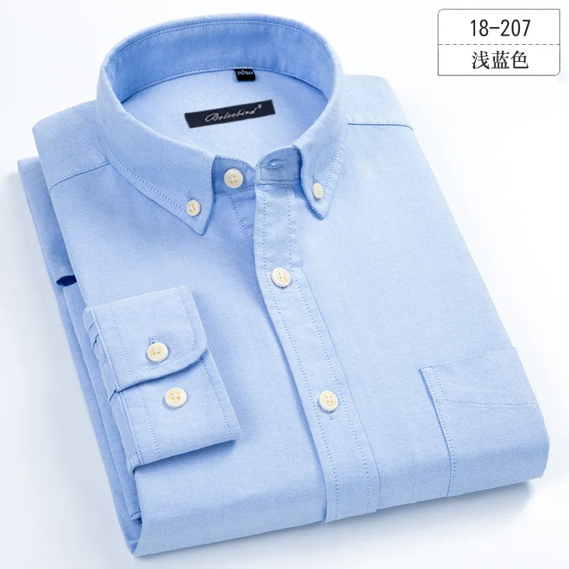 Cotton Oxford Striped Plaid Longsleeve 