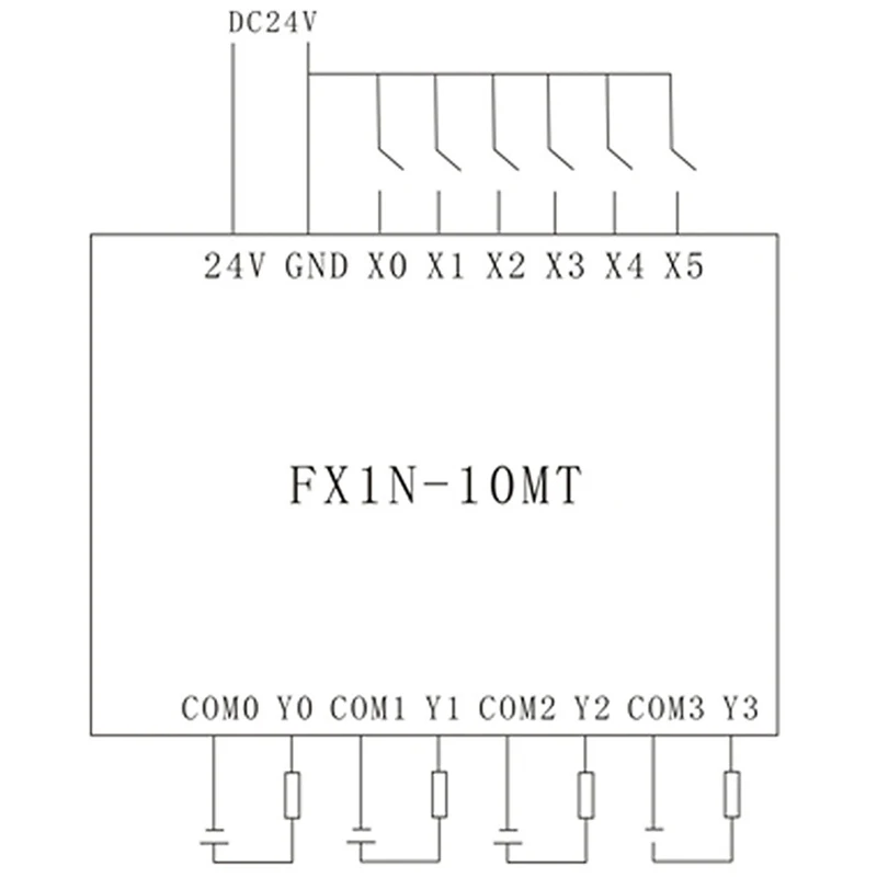 PLC промышленный пульт управления FX1N-10MT программируемый модуль управления