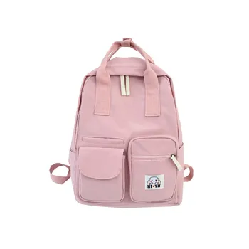 

Classic Women's Fashion Street Backpack Large Capacity Canvas Backpack Women Girl Students Shoulder Bag School Bag @11