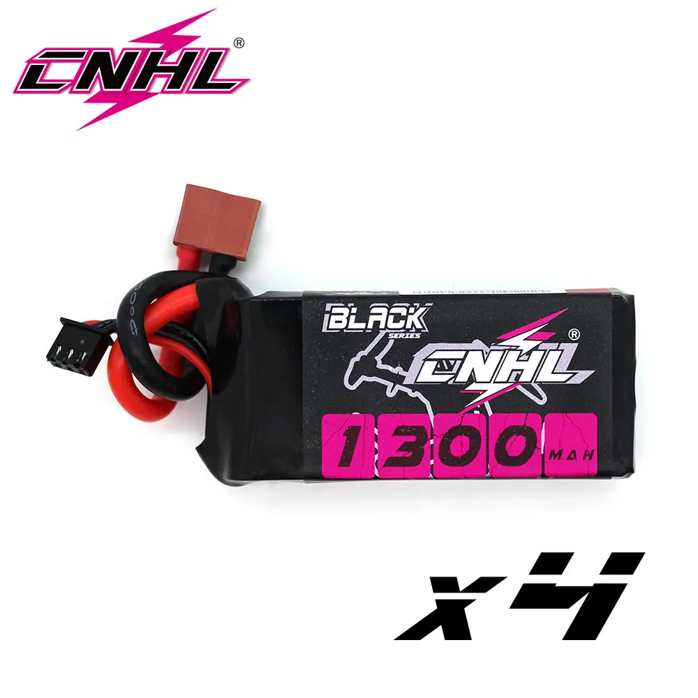 4pcs CNHL 2S 7.4V Lipo Battery 1300mAh 100C Black Series With T Deans Plug For RC FPV Quadcopter Airplane Helicopter Drone | Игрушки и