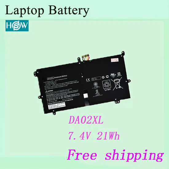 Высококачественный аккумулятор для ноутбука hp DA02XL TPN-P104