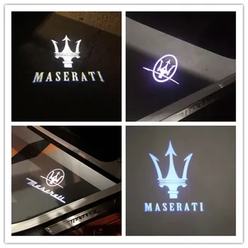 

2pcs Logo Projector Light For Maserati Quattroporte Levante Ghibli Maserati Logo Courtesy Light Welcome LED Car Door Lighgt