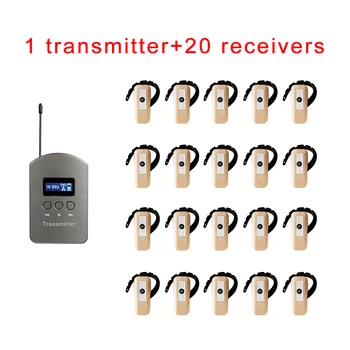 

Wireless Tour Guide System ( One Set: 1 Transmitter + 20 Receiver + 1 Charging Case ) simultaneous translation equipment